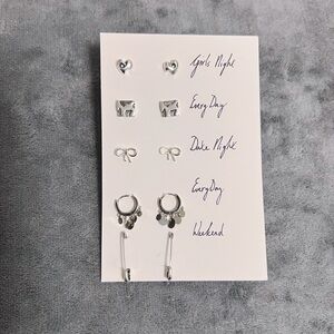 Sterling Silver earrings CZ stud earrings Simple earrings Minimalist earrings
